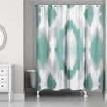 thumbnail image 1 of Creative Products Gray And Green Abstract Ikat 71x74 Shower Curtain, 1 of 2