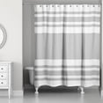thumbnail image 1 of Creative Products Gray Bold Stripes  71x74 Shower Curtain, 1 of 2
