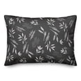 thumbnail image 1 of Creative Products Gray Botanical Pattern 20 x 14 Spun Poly Pillow, 1 of 3