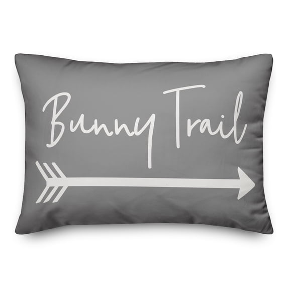 Creative Products Gray Bunny Trail 14x20 Spun Poly Pillow