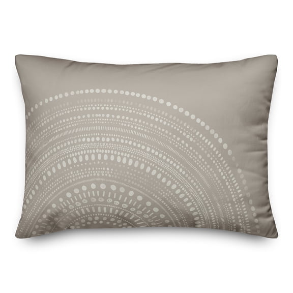 Creative Products Gray Circle Dot Pattern 14x20 Indoor / Outdoor Pillow