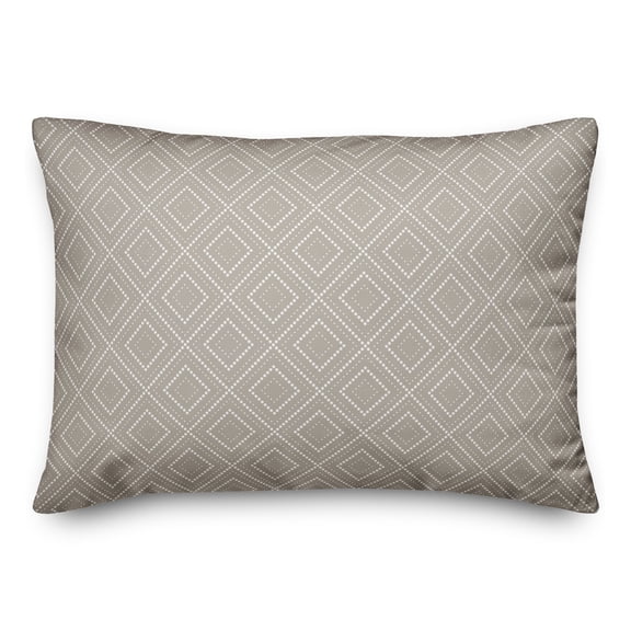 Creative Products Gray Diamond Dot Pattern 14x20 Indoor / Outdoor Pillow
