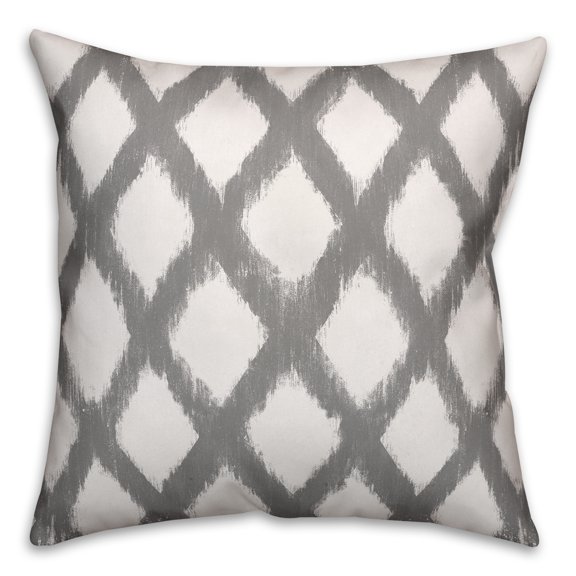 Creative Products Gray Diamond Pattern 20x20 Spun Poly Pillow