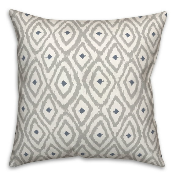 Creative Products Gray Diamond Southwest Pattern 18 x 18 Spun Poly Pillow