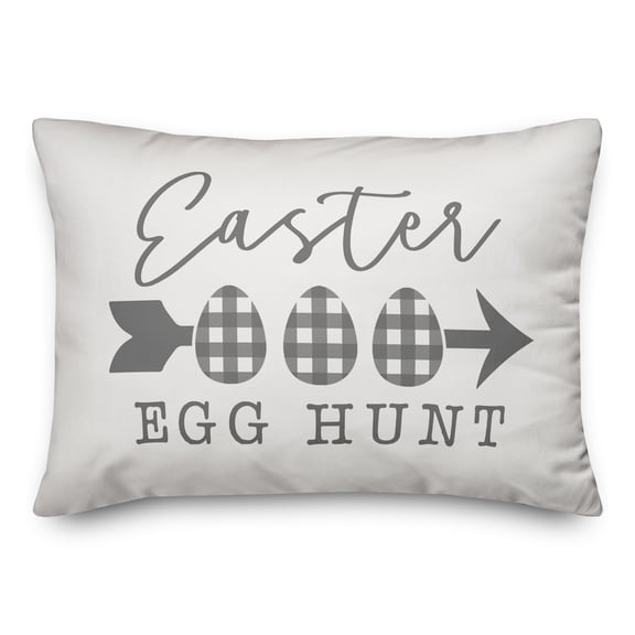 Creative Products Gray Easter Egg Hunt 14x20 Spun Poly Pillow
