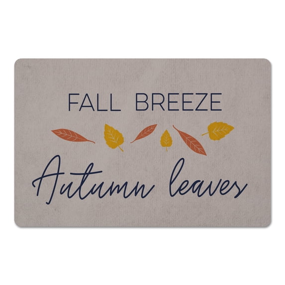 Creative Products Gray Fall Breeze Autumn Leaves 27x18 Floor Mat