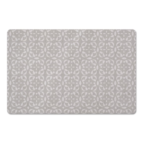 Creative Products Gray Intricate Circle Stack 18 x 27 Floor Mat