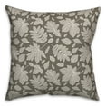 thumbnail image 1 of Creative Products Gray Leaf Pattern 16 x 16 Spun Poly Pillow, 1 of 3