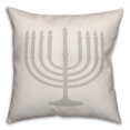thumbnail image 1 of Creative Products Gray Menorah 16x16 Spun Poly Pillow, 1 of 3