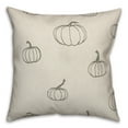 thumbnail image 1 of Creative Products Gray Mini Pumpkin Pattern 18 x 18 Spun Poly Pillow, 1 of 3