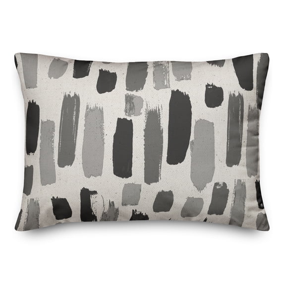 Creative Products Gray Paint Strokes 14x20 Indoor / Outdoor Pillow