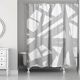 thumbnail image 1 of Creative Products Gray Paint Strokes 71x74 Shower Curtain, 1 of 7