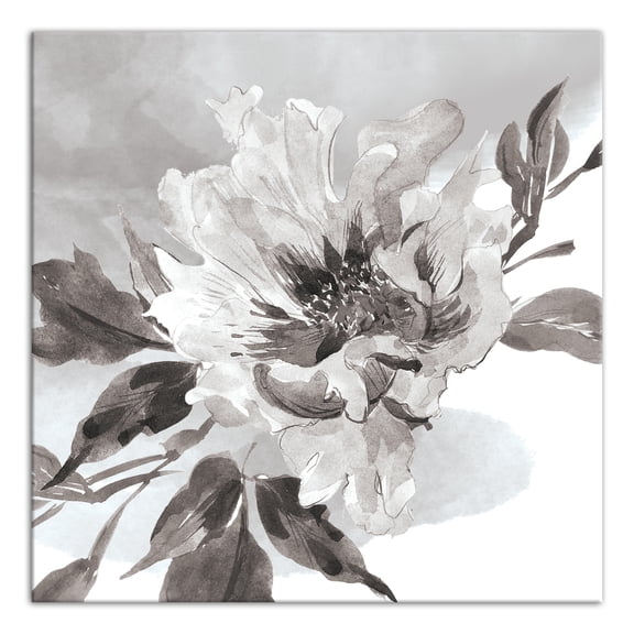 Creative Products Gray Painted Flower 24x24 Canvas Wall Art