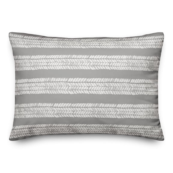 Creative Products Gray Petal Stripes 14x20 Spun Poly Pillow