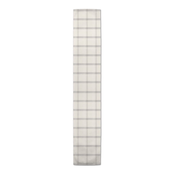 Creative Products Gray Plaid Linen 16 x 90 Poly Twill Table Runner