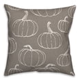 thumbnail image 1 of Creative Products Gray Pumpkin Pattern 18 x 18 Spun Poly Pillow, 1 of 3