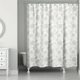 thumbnail image 1 of Creative Products Gray Pumpkin Pattern 71x74 Shower Curtain, 1 of 2