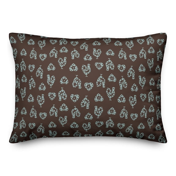 Creative Products Gray Rooster Pattern 14x20 Spun Poly Pillow