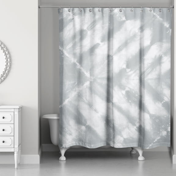 Creative Products Gray Shibori Pattern 71x74 Shower Curtain