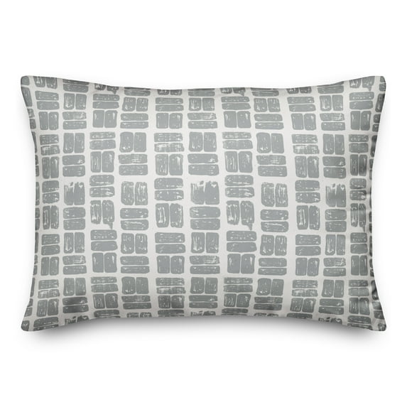 Creative Products Gray Sketch Pattern 14x20 Spun Poly Pillow