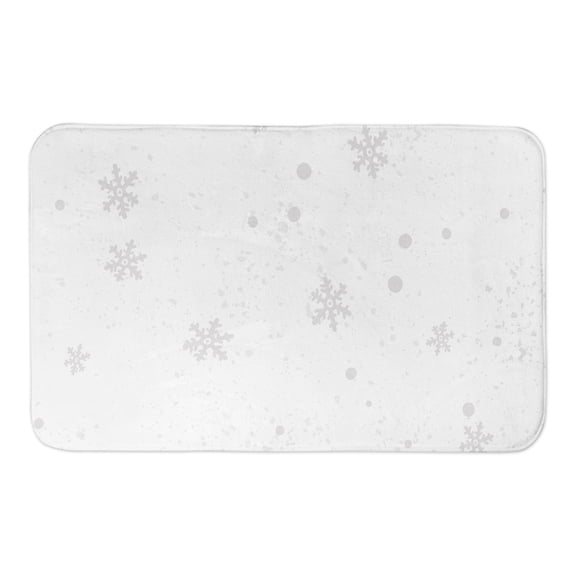 Creative Products Gray Snowflake Pattern 34x21 Bath Mat