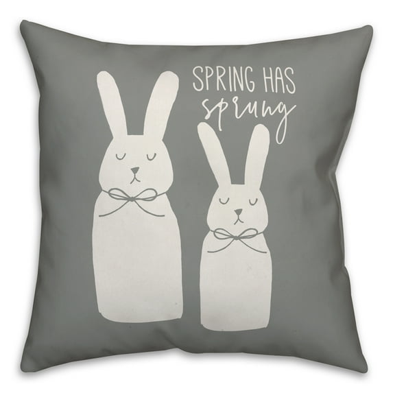 Creative Products Gray Spring has Sprung 18x18 Spun Poly Pillow