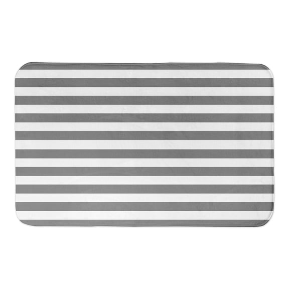 Creative Products Gray Stripes 34x21 Bath Mat