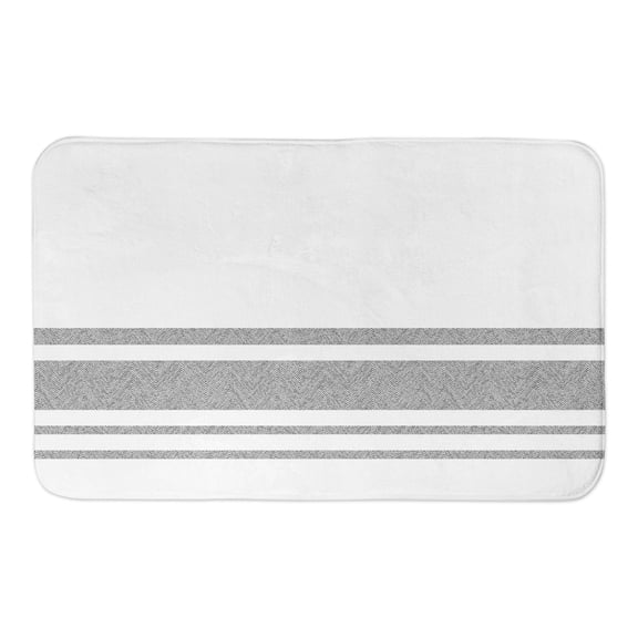 Creative Products Gray Stripes Pattern 34x21 Bath Mat