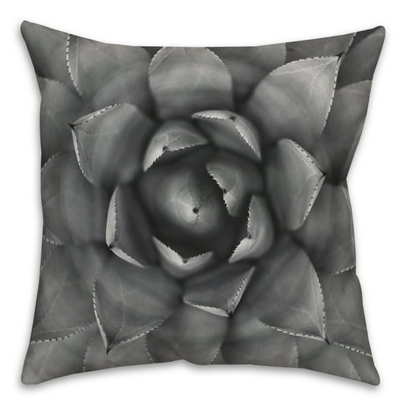 Creative Products Gray Succulent 18x18 Indoor / Outdoor Pillow