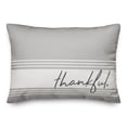 thumbnail image 1 of Creative Products Gray Thankful Farmhouse Stripes 14x20 Spun Poly Pillow, 1 of 3