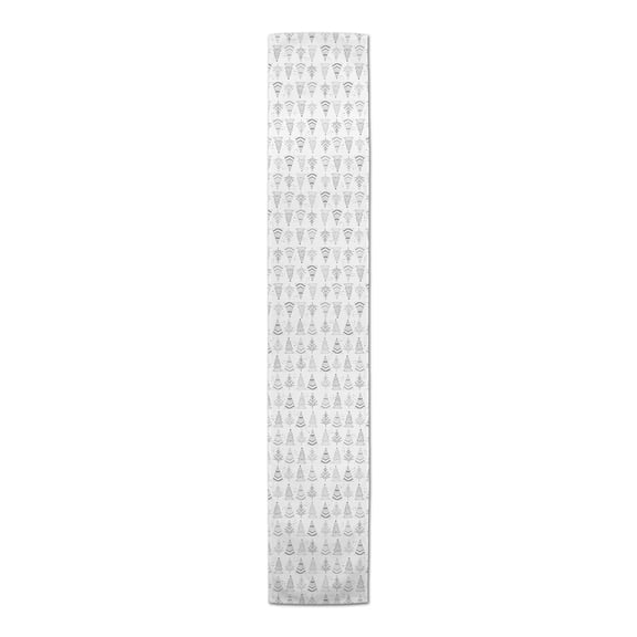 Creative Products Gray Tree Doodle Print 16x72 Poly Twill Table Runner