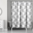 thumbnail image 1 of Creative Products Gray Triangles 71 x 74 Shower Curtain, 1 of 2