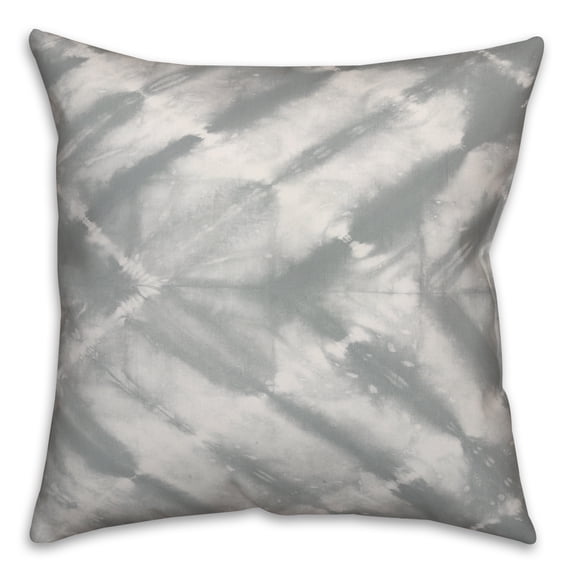 Creative Products Gray Watercolor Shibori Print 16x16 Spun Poly Pillow