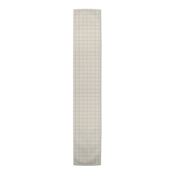 Creative Products Gray and Cream Check 16 x 90 Cotton Twill Table Runner