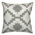 thumbnail image 1 of Creative Products Gray and White Aztec 16x16 Spun Poly Pillow, 1 of 2