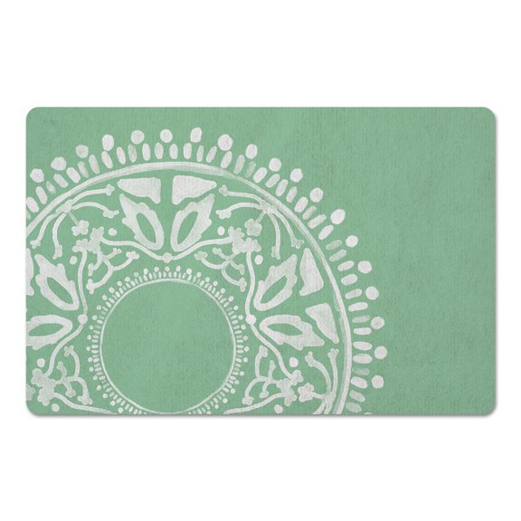 Creative Products Green Boho Circle 18 x 27 Floor Mat