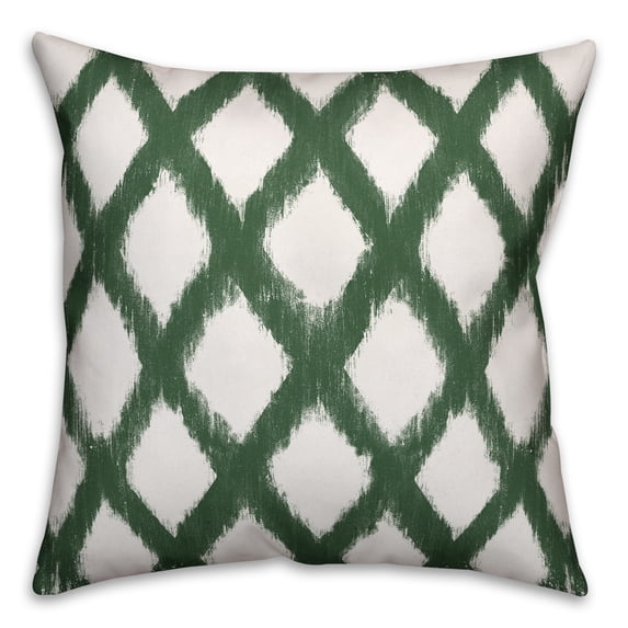 Creative Products Green Diamond Pattern 20x20 Spun Poly Pillow