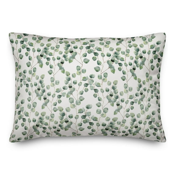 Creative Products Green Eucalyptus Pattern 14x20 Spun Poly Pillow
