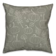 thumbnail image 1 of Creative Products Green Fall Pattern 18 x 18 Spun Poly Pillow, 1 of 3