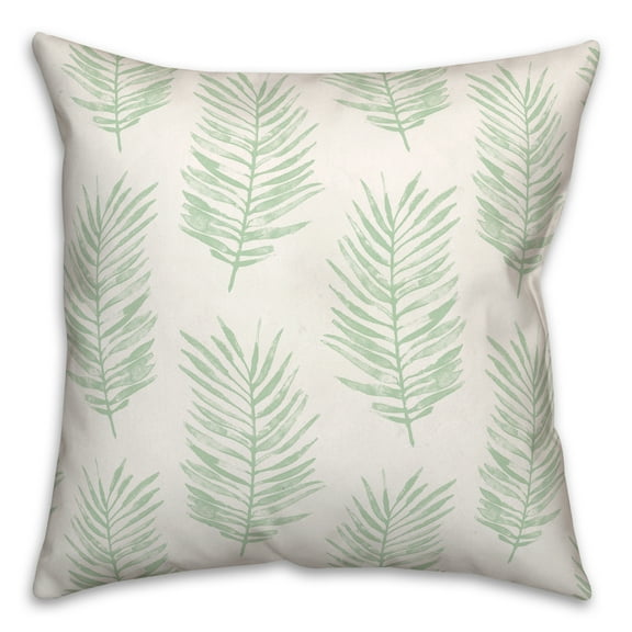 Creative Products Green Fern Leaves 18 x 18 Indoor / Outdoor Pillow