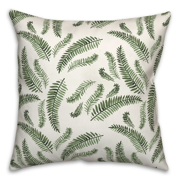 Creative Products Green Fern Pattern 18 x 18 Spun Poly Pillow
