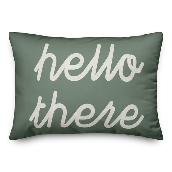 Creative Products Green Hello There 14x20 Indoor / Outdoor Pillow