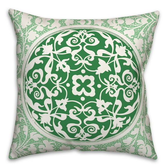 Creative Products Green Irish Medallion 18 x 18 Spun Poly Pillow