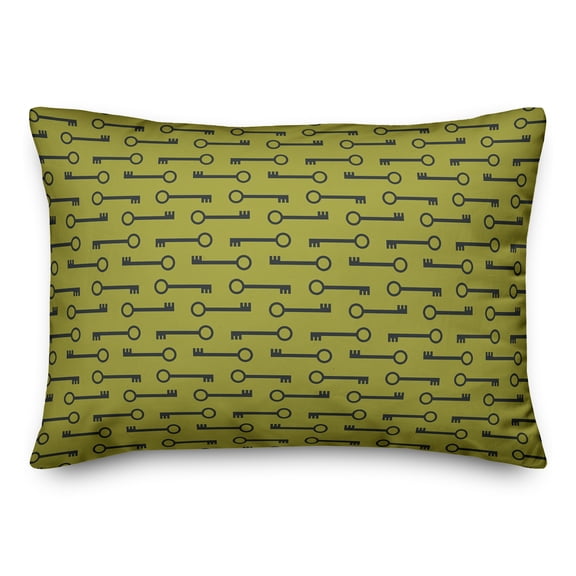 Creative Products Green Keys Pattern 14x20 Spun Poly Pillow