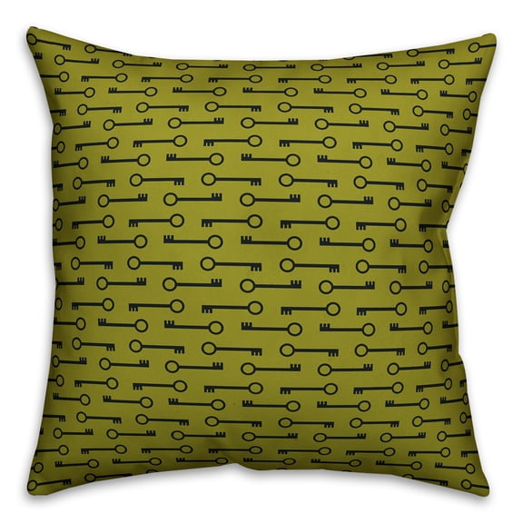 Creative Products Green Keys Pattern 16x16 Spun Poly Pillow