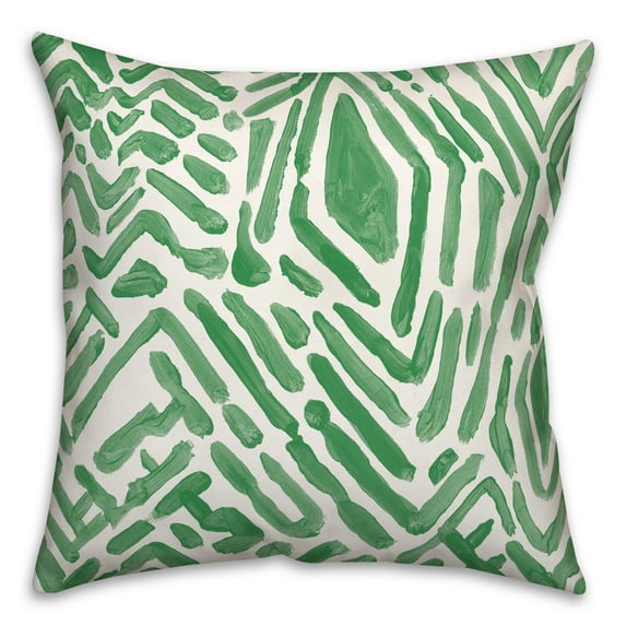 Creative Products Green Notches 18 x 18 Indoor / Outdoor Pillow