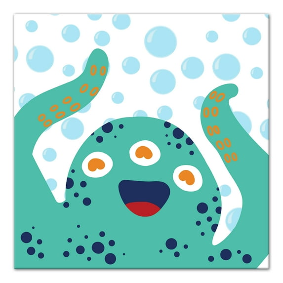 Creative Products Green Sea Monster 20x20 Canvas Wall Art