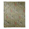 thumbnail image 1 of Creative Products Green Tree and Globe Pattern 50 x 60 Coral Fleece Blanket, 1 of 3