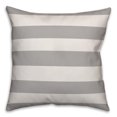 thumbnail image 1 of Creative Products Grey Cabana Stripe 18x18 Spun Poly Pillow, 1 of 2