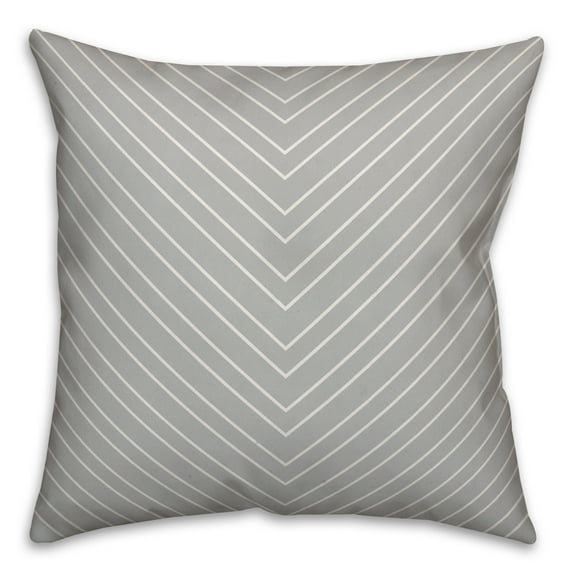 Creative Products Grey Chevron 16x16 Spun Poly Pillow